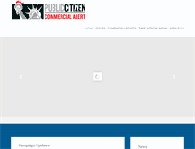Tablet Screenshot of commercialalert.org